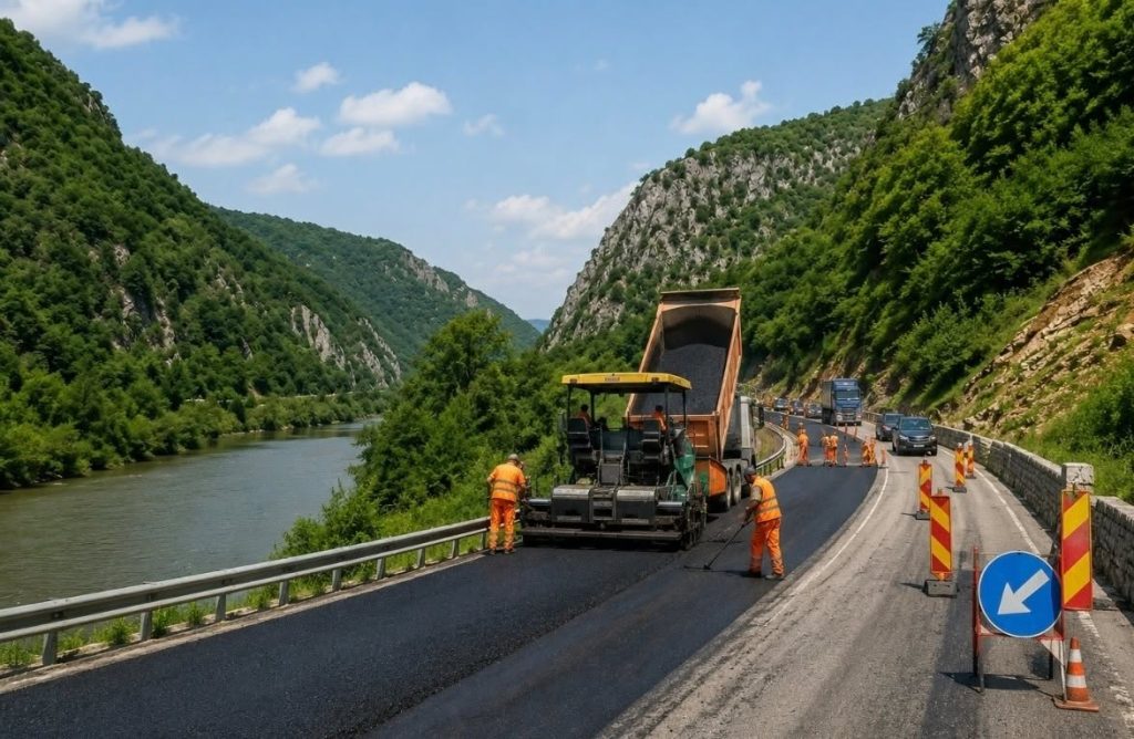 Atenție șoferi! Lucrări pe două drumuri naționale din Gorj