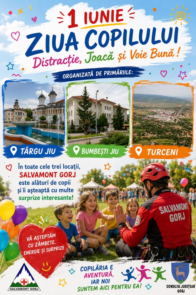 Salvamontiștii, prezenți în trei orașe din Gorj de 1 Iunie